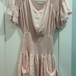 Free People Pink Short Sleeve Dress